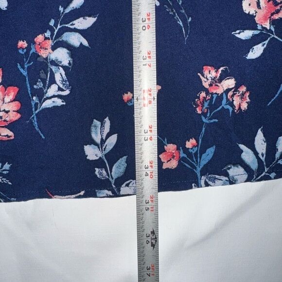 Caslon Blue Floral Mini Dress Size Medium - Picture 5 of 5